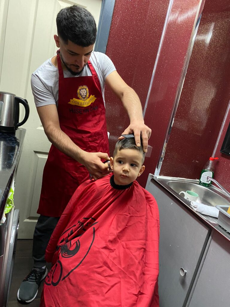 Children’s haircut at Lion Barbering, Springfield, Dundee